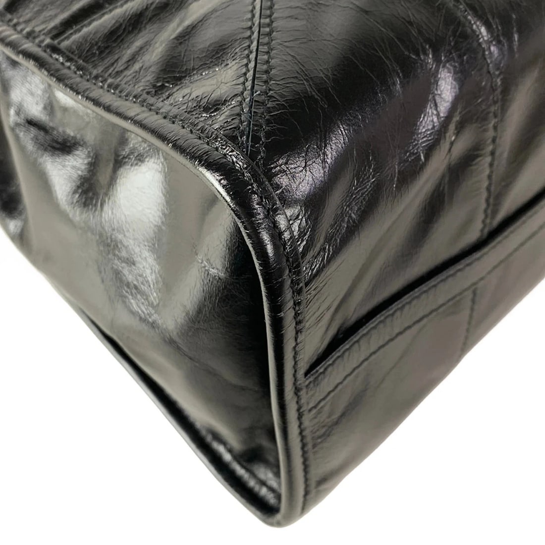 PRADA BLACK LEATHER SHOULDER BAG - 7