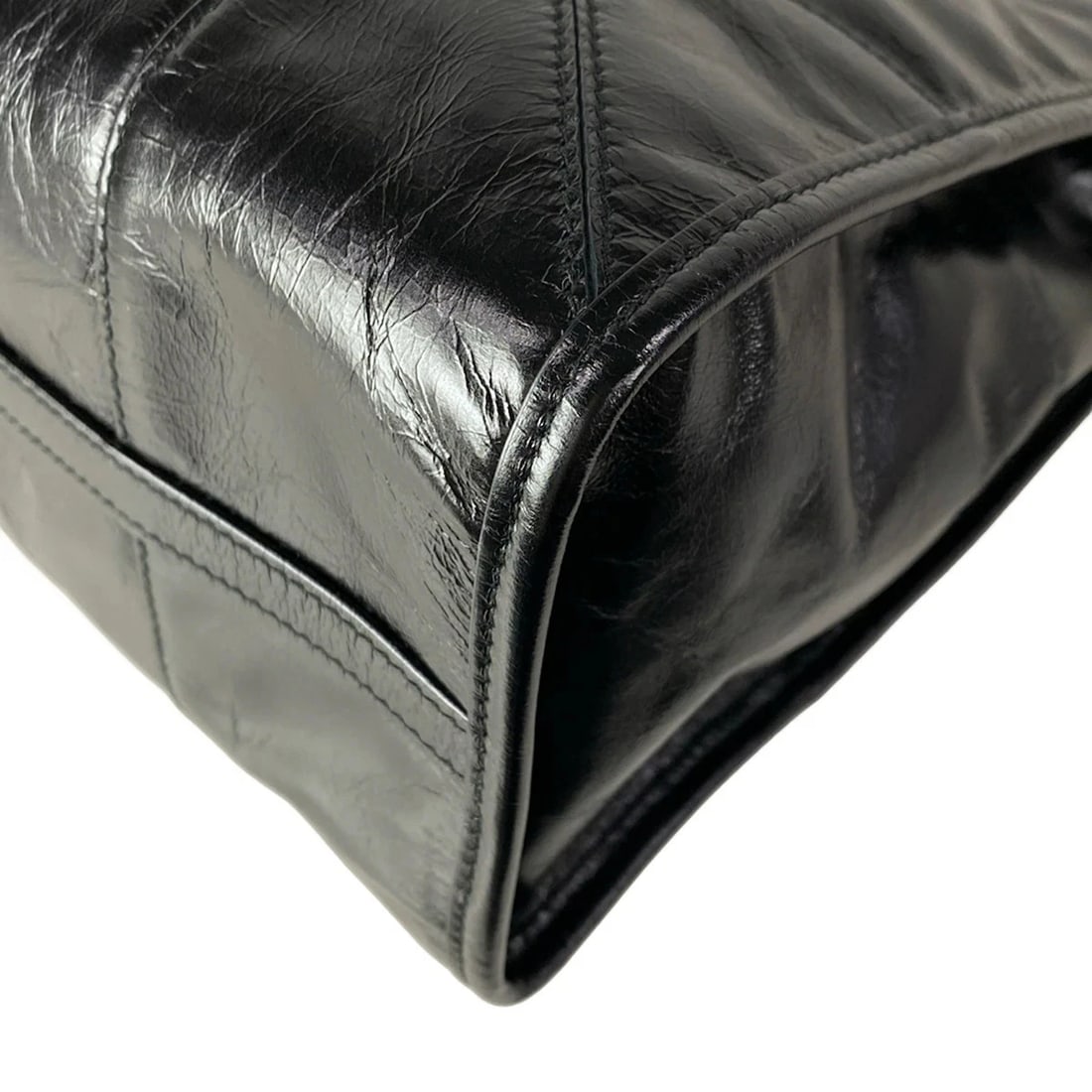 PRADA BLACK LEATHER SHOULDER BAG - 8