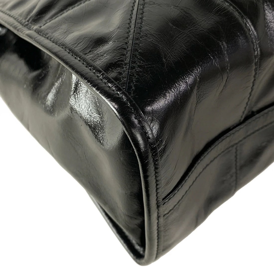 PRADA BLACK LEATHER SHOULDER BAG - 9