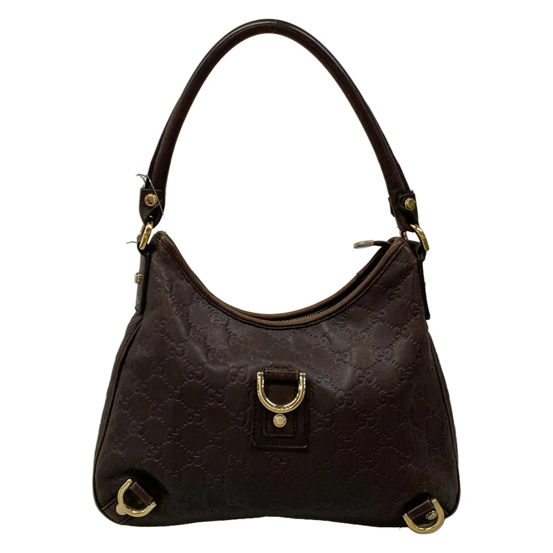 GUCCI ABBEY, SHIMALINE DARK BROWN LEATHERHANDBAG: GUCCI Abbey, Shimaline Dark Brown LeatherHandbag Brand: GUCCI Type/Style: Handbag Material: Exterior Material Leather Color: Exterior Color Dark Brown Size: Height : 9.45 inch (24 cm) Width : 12.01