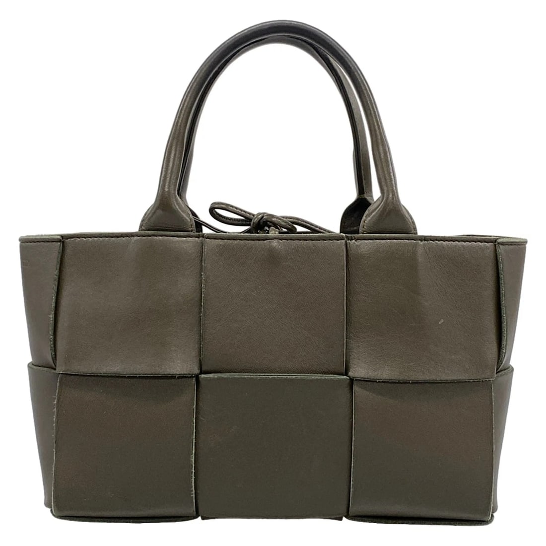 BOTTEGA VENETA THE ALCOTOTEKHAKI LEATHER TOTE BAG: BOTTEGA VENETA The AlcototeKhaki Leather Tote Bag Brand: BOTTEGA VENETA Type/Style: Tote Bag Material: Exterior Material Leather Color: Exterior Color Khaki Size: Height : 6.3 inch (16 cm) Width : 9.6