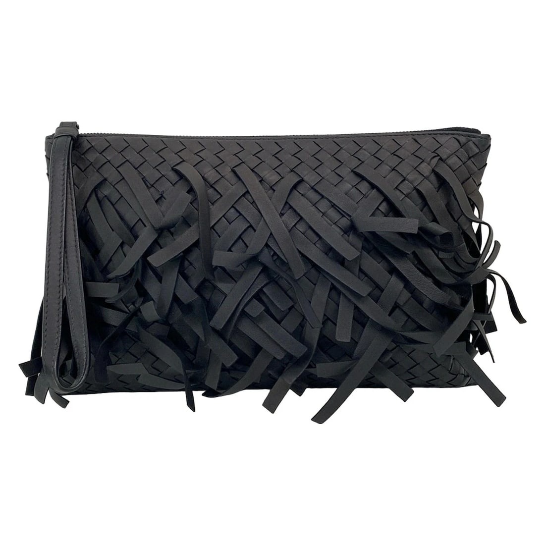 BOTTEGA VENETA INTRECCIATOBLACK LEATHER CLUTCH BAG: BOTTEGA VENETA IntrecciatoBlack Leather Clutch Bag Brand: BOTTEGA VENETA Type/Style: Clutch Bag Material: Exterior Material Leather Color: Exterior Color Black Size: Height : 7.87 inch (20 cm) Width :