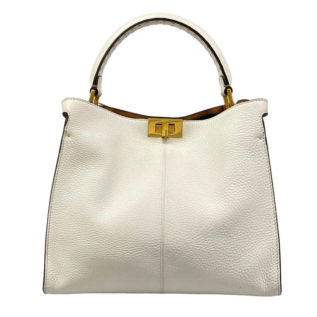 FENDI PEEKABOO LIGHT MEDIUM/CELERIA WHITE ROMAN LEATHERHANDBAG: FENDI Peekaboo Light Medium/Celeria White Roman LeatherHandbag Brand: FENDI Type/Style: Handbag Material: Exterior Material Roman Leather Color: Exterior Color White Size: Height : 10.04 inch (25.5 cm