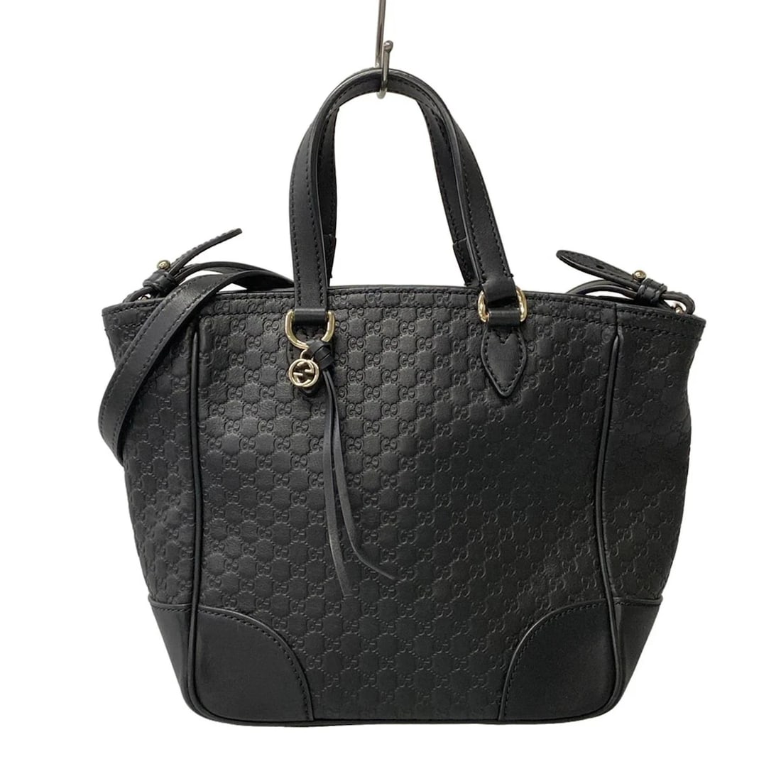 GUCCI BRIE/MICRO GUCCISSIMA BLACK LEATHERHANDBAG (1 of 9)