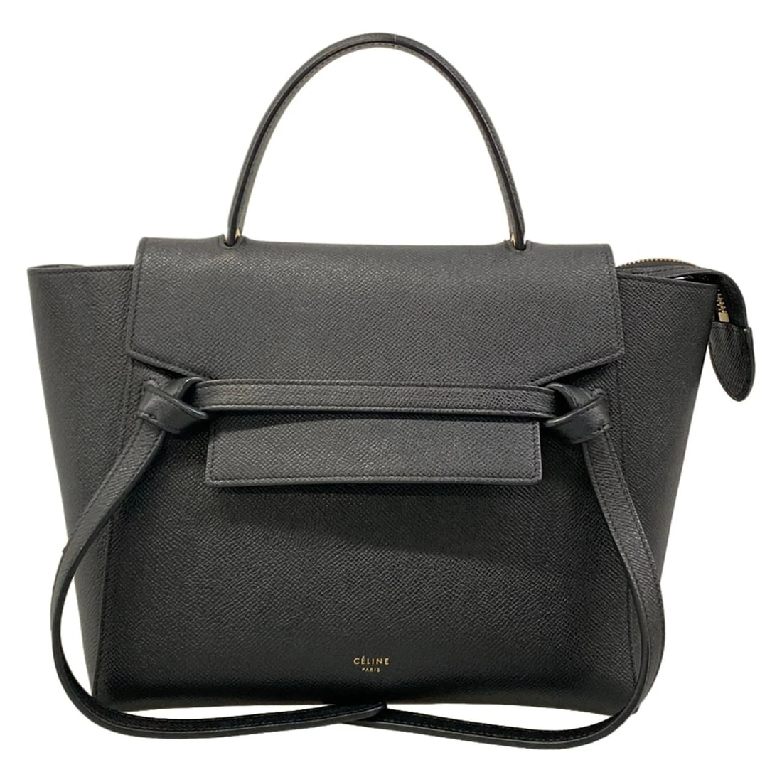 CELINE BELT BAG MICROBLACK GRAINED CALFSKIN HANDBAG (1 of 9)
