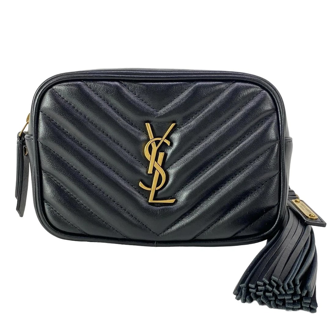 SAINT LAURENT PARIS BLACK LEATHER BUM BAG (1 of 9)