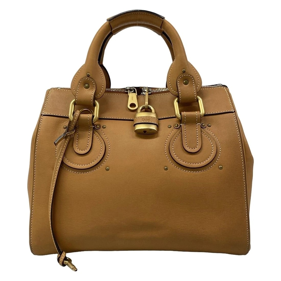 CHLOE AURORE LIGHT BROWN LEATHER HANDBAG: Chloe Aurore Light Brown Leather Handbag Brand: Chloe Type/Style: Handbag Material: Exterior Material Leather Color: Exterior Color Light Brown Size: Height : 9.45 inch (24 cm) Width : 11.22 inch (28.