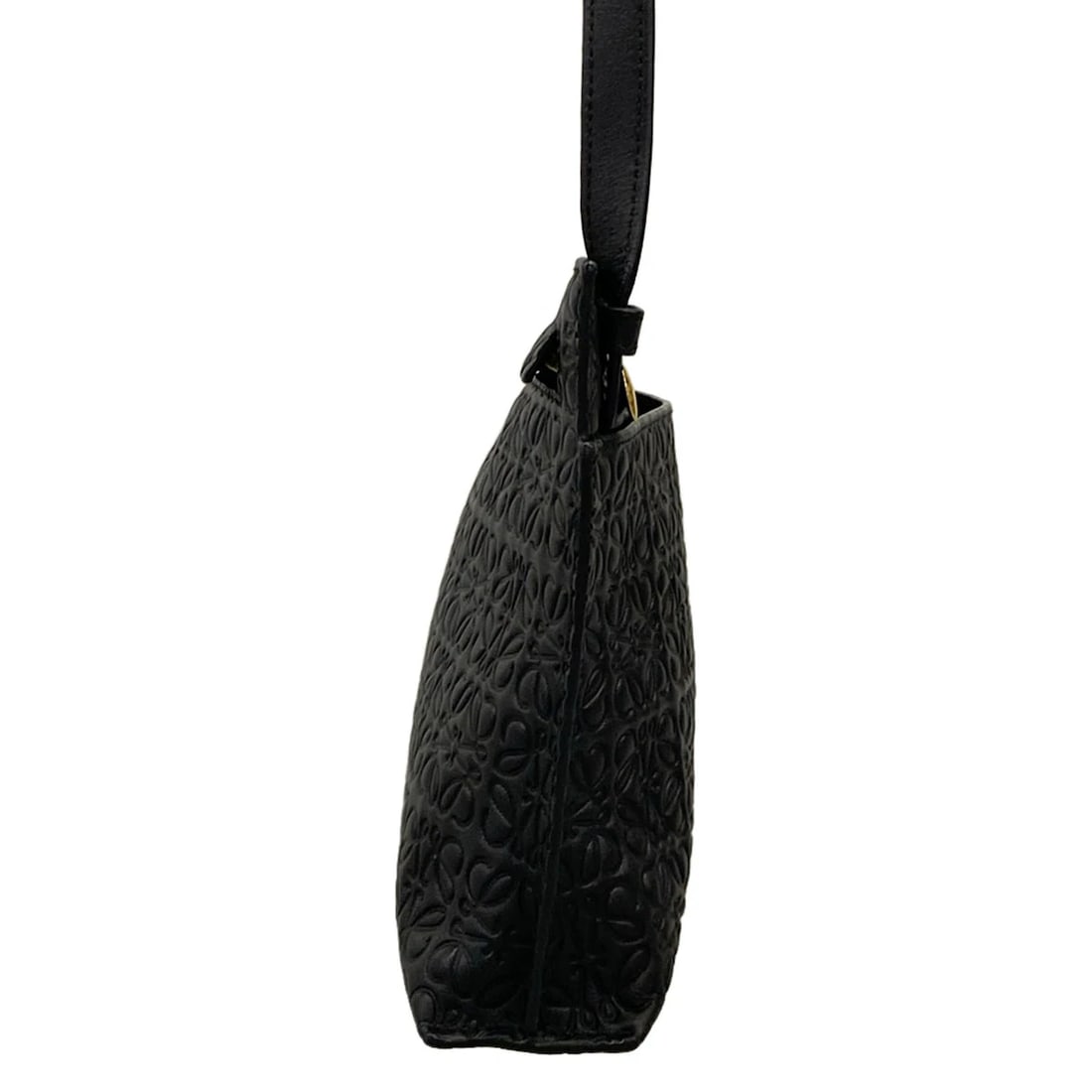 LOEWE REPEAT BLACK LEATHER SHOULDER BAG - 4