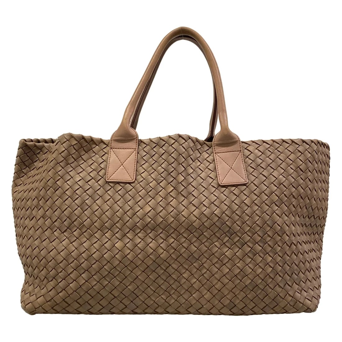 BOTTEGA VENETA CABAS PINK BEIGE LEATHER TOTE BAG (1 of 10)