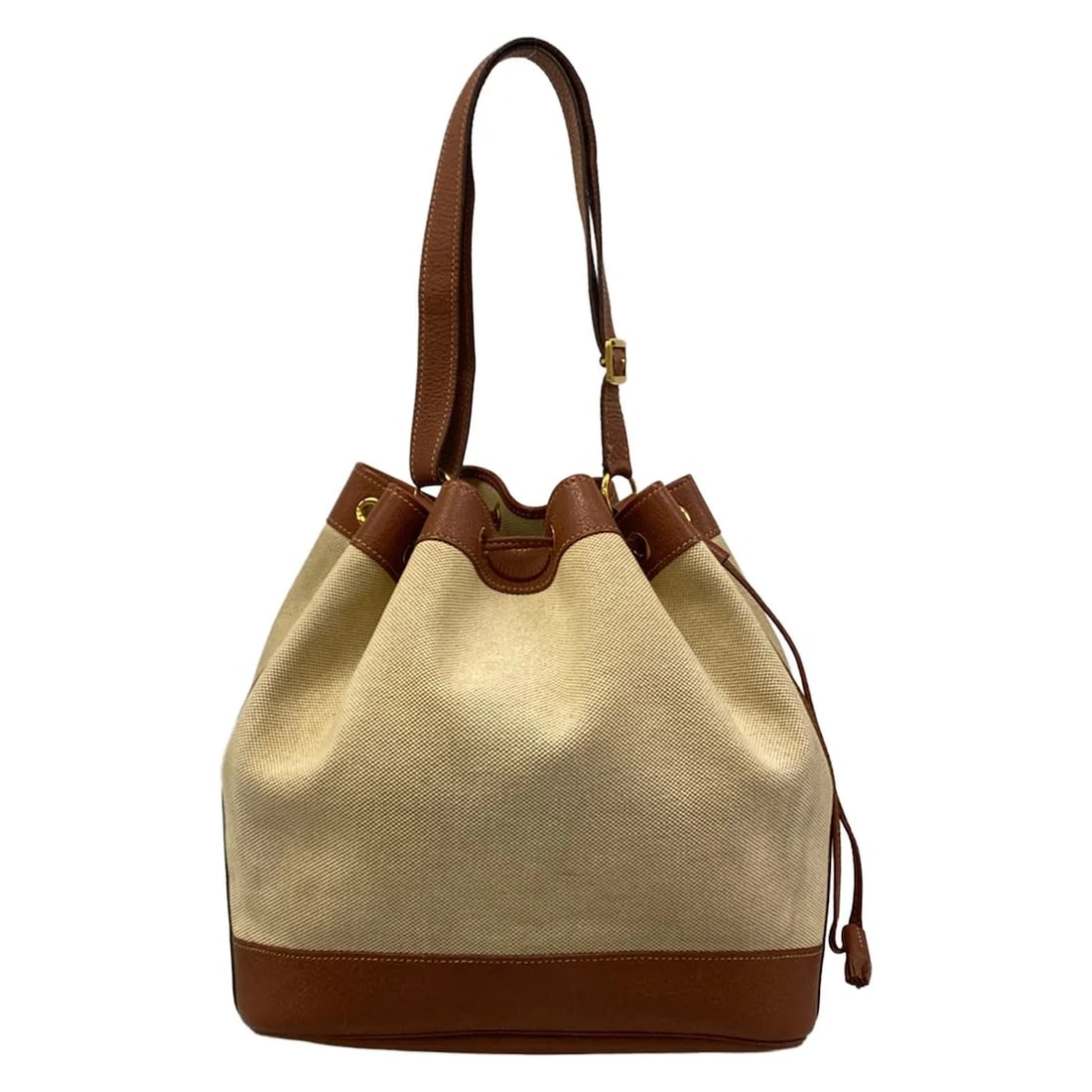 HERMES MARKET LEATHER SQUARE A SHOULDER BAG: HERMES Market Leather Square A Shoulder Bag Brand: HERMES Type/Style: Shoulder Bag Material: Exterior Material Coating toile ash, Leather Color: Exterior Color Cream, Brown Size: Height : 11.02 inch (