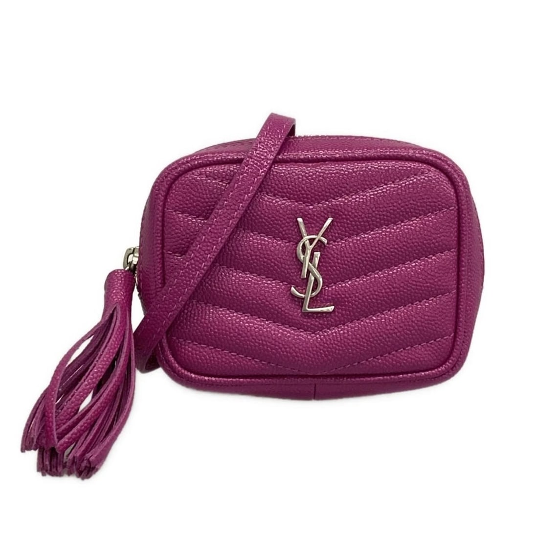 SAINT LAURENT PARIS PINK PURPLE LEATHER SHOULDER BAG: SAINT LAURENT PARIS Pink Purple Leather Shoulder Bag Brand: SAINT LAURENT PARIS Type/Style: Shoulder Bag Material: Exterior Material Leather Color: Exterior Color Pink Purple Size: Height : 3.15 inch 