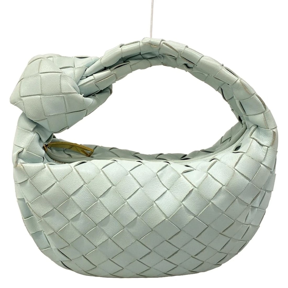 BOTTEGA VENETA MINI THE JODILIGHT BLUE LAMBSKIN HANDBAG (1 of 9)