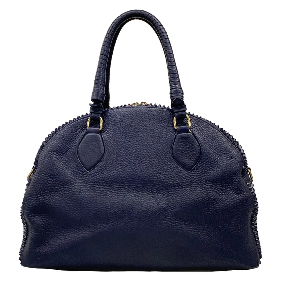 CHRISTIAN LOUBOUTIN NAVY LEATHER HARDWARE HANDBAG (1 of 9)
