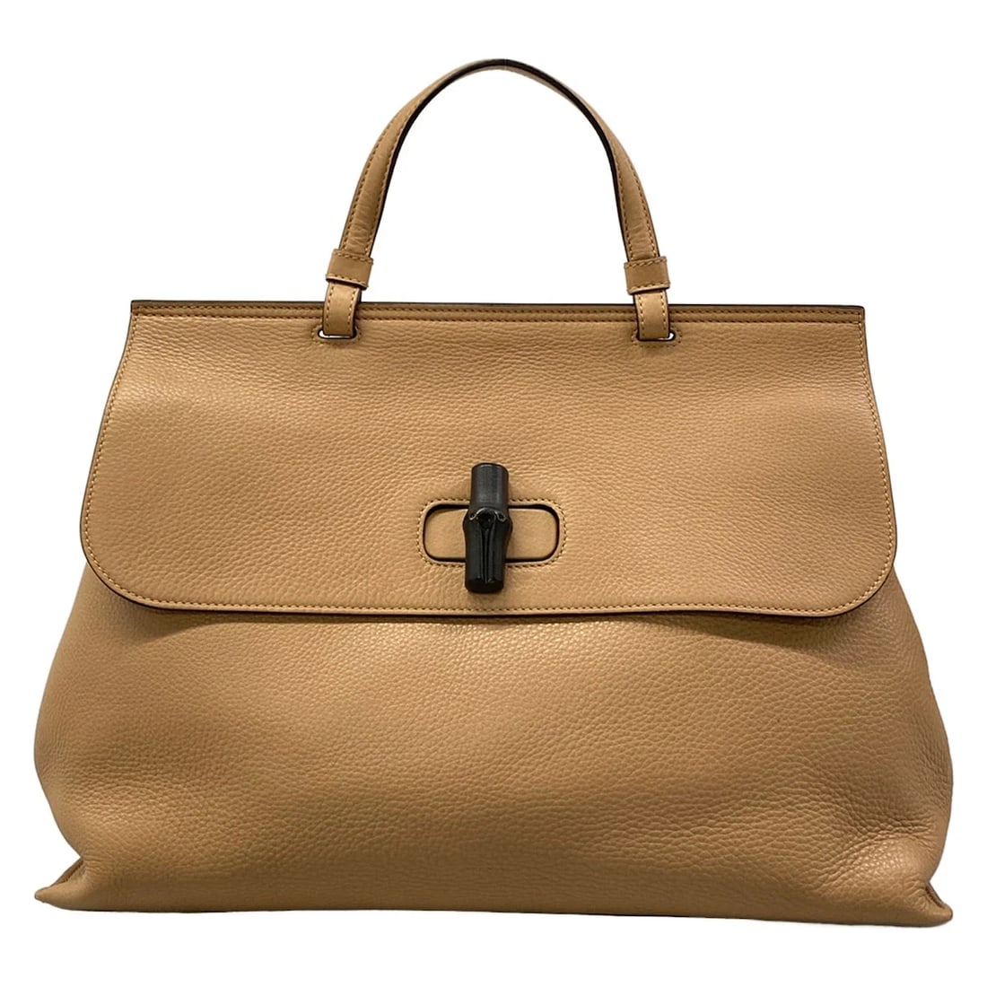 GUCCI BAMBOO DAILY BROWN LEATHER HANDBAG (1 of 10)