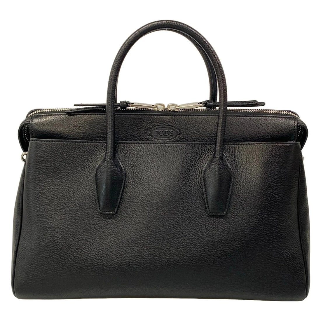 TOD'S BLACK LEATHER HANDBAG: TOD'S Black Leather Handbag Brand: TOD'S Type/Style: Handbag Material: Exterior Material Leather Color: Exterior Color Black Size: Height : 8.27 inch (21 cm) Width : 13.39 inch (34 cm)14.57 inch (37 c