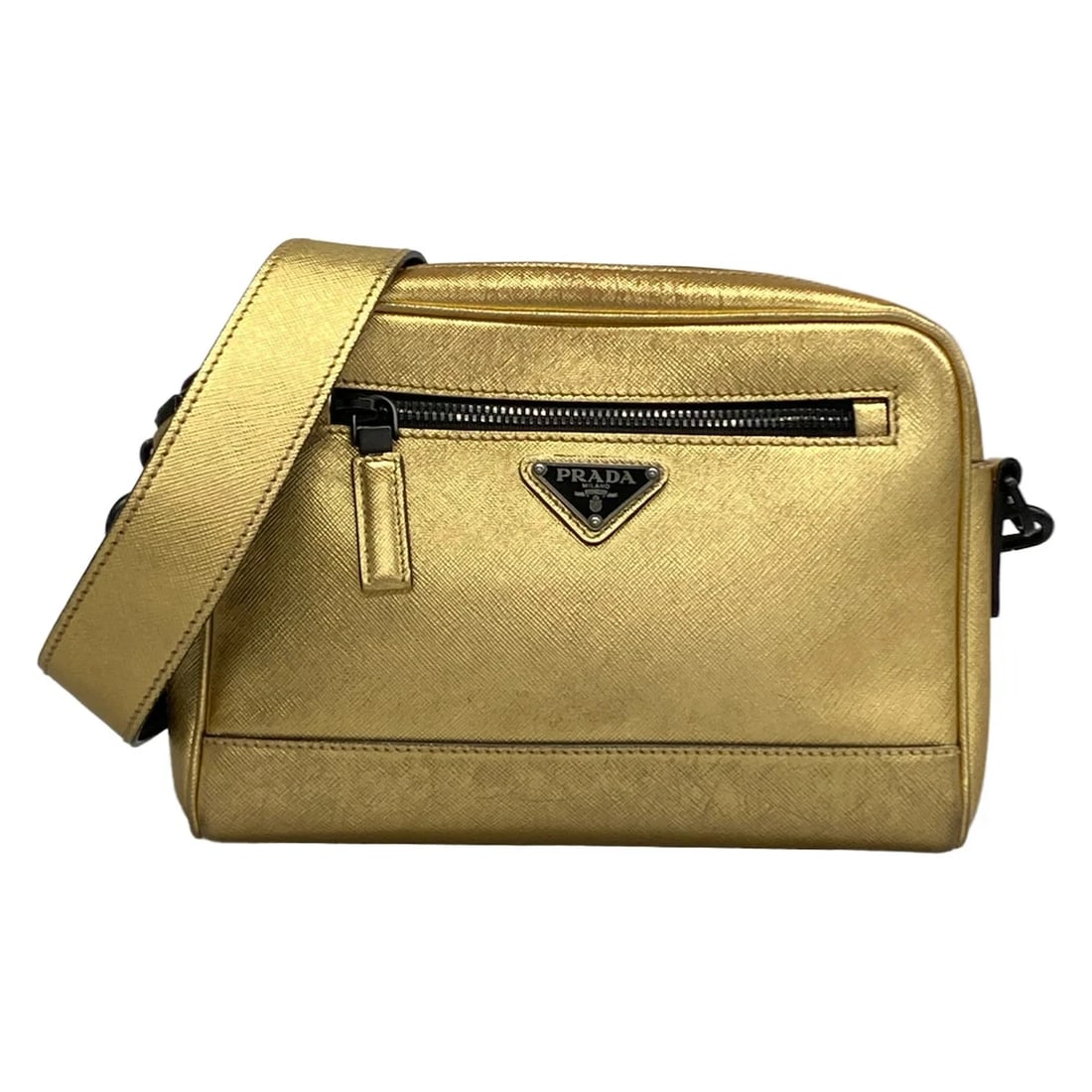 PRADA GOLD LEATHER SHOULDER BAG (1 of 10)