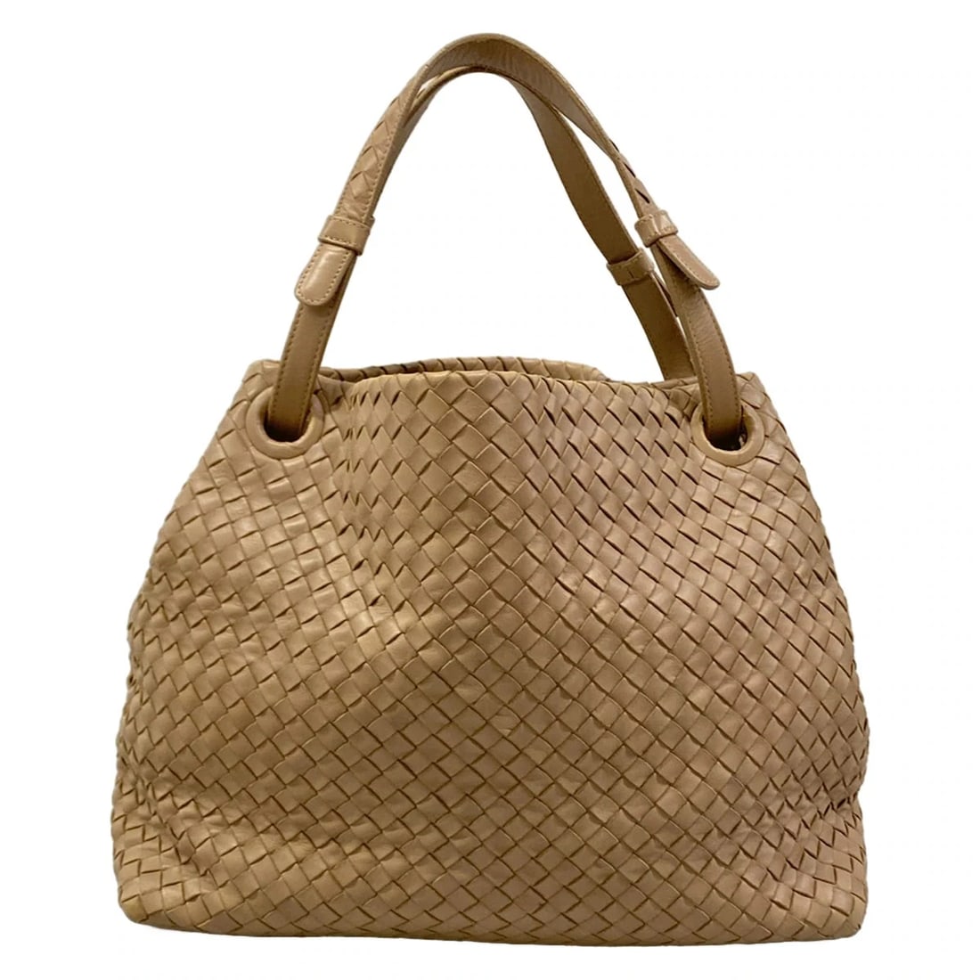 BOTTEGA VENETA MEDIUM GARDA BAG BEIGE LEATHERTOTE BAG (1 of 9)