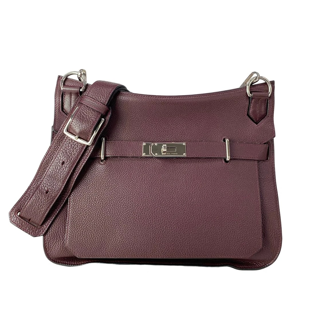 HERMES JYPSIERE 34PRUNE TAURILLON CLEMENCE SHOULDER BAG: HERMES Jypsiere 34Prune Taurillon Clemence Shoulder Bag Brand: HERMES Type/Style: Shoulder Bag Material: Exterior Material Taurillon Clemence Color: Exterior Color Prune Size: Height : 11.42 inch (29 