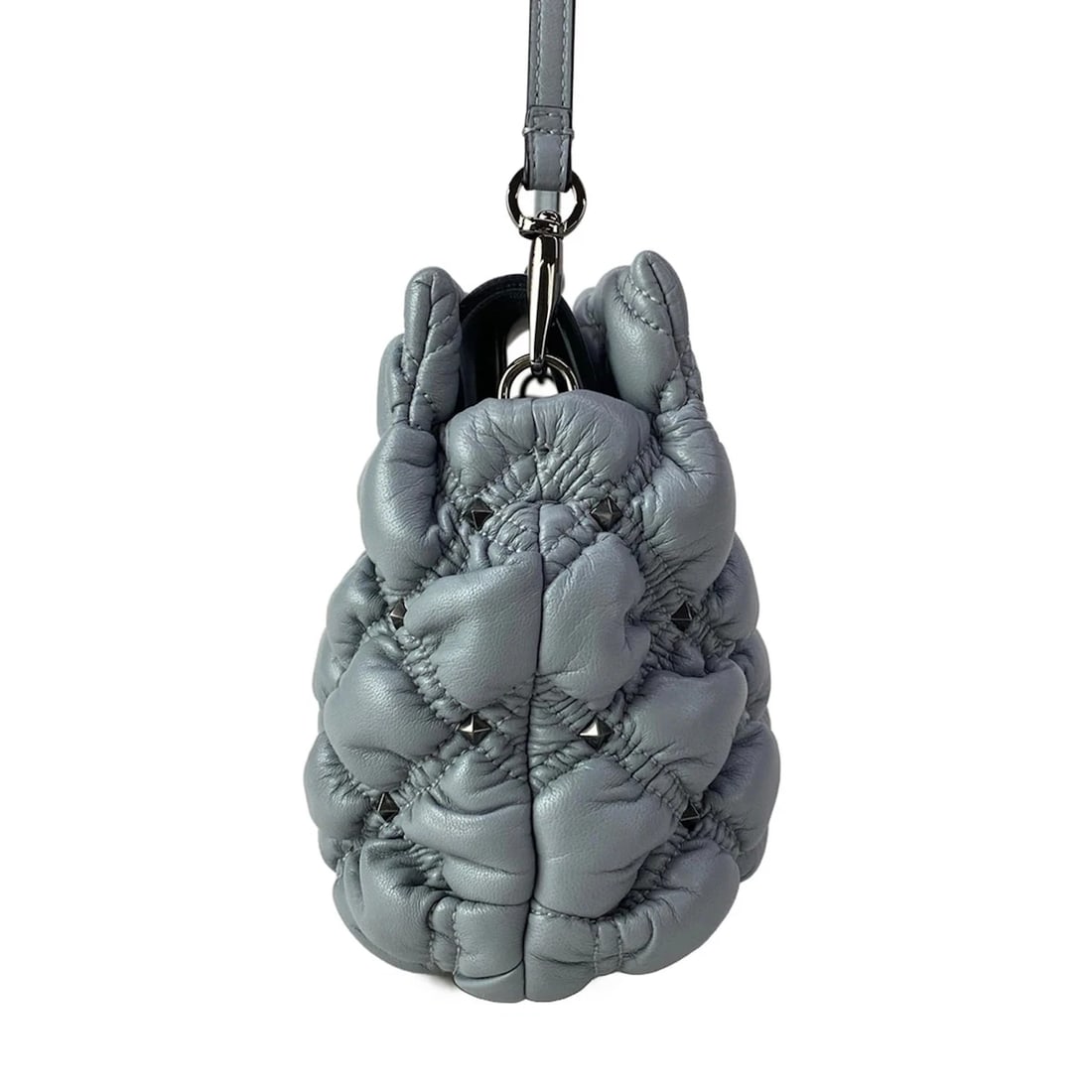 VALENTINOGARAVANI ROCKSTUD SPIKEBLUE GRAY E SHOULDER BAG - 2