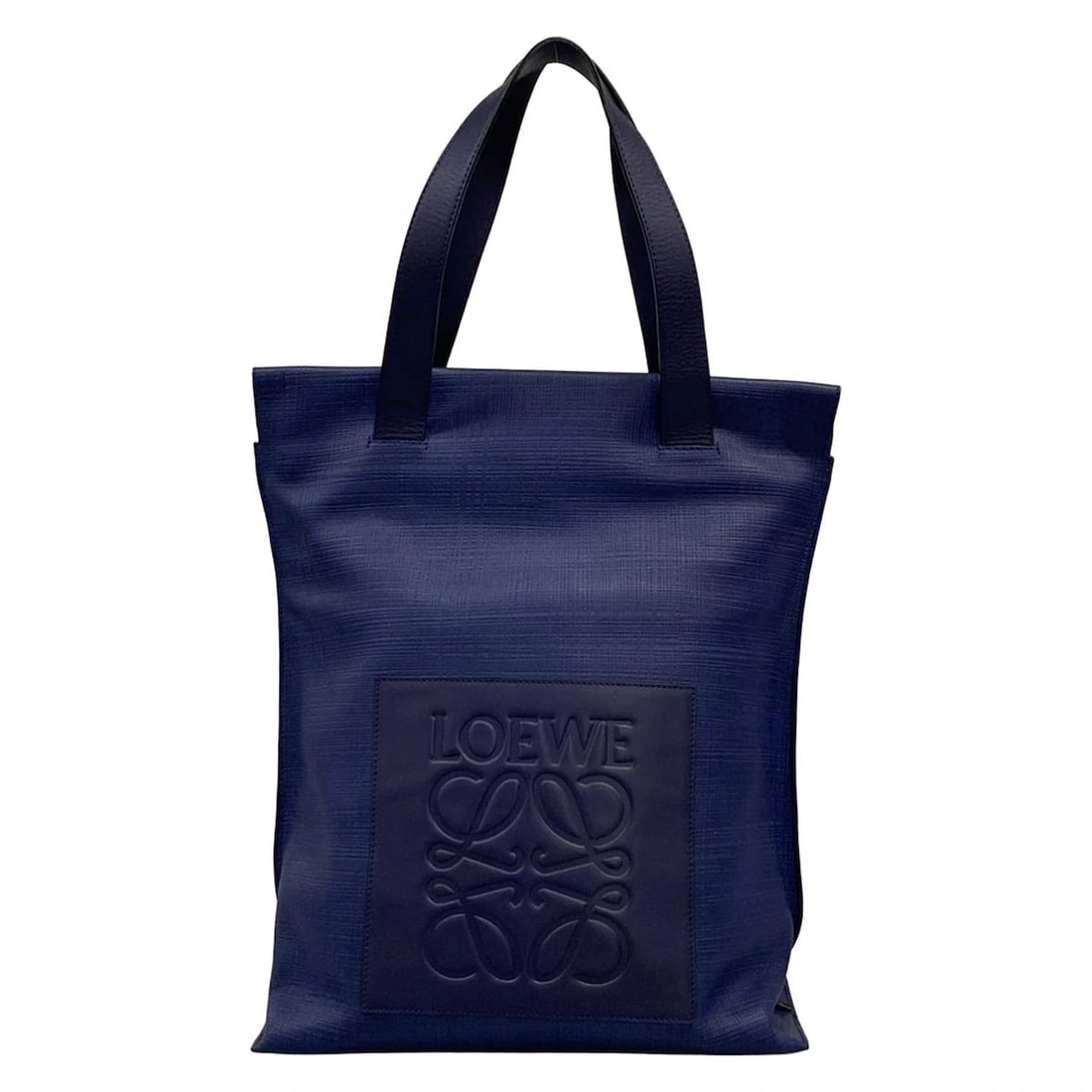 LOEWE SHOPPER BAG NAVY LEATHER HANDBAG: LOEWE Shopper Bag Navy Leather Handbag Brand: LOEWE Type/Style: Handbag Material: Exterior Material Leather Color: Exterior Color Navy Size: Height : 15.75 inch (40 cm) Width : 13.78 inch (35 cm)