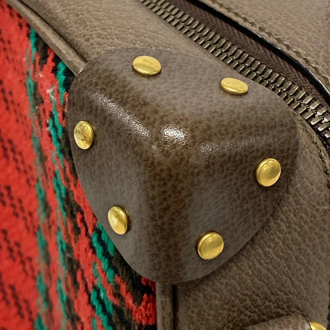 GUCCI INTERLOCKING RED DARK BROWN SHOULDER BAG - 10