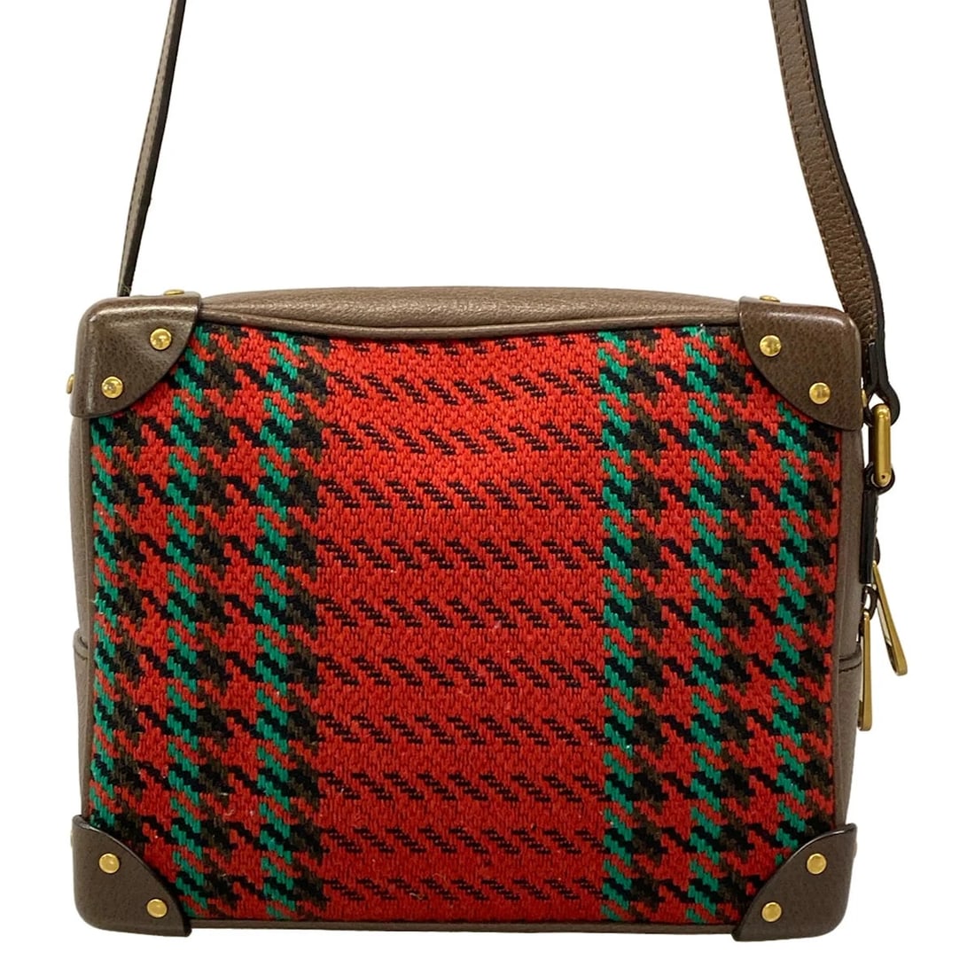GUCCI INTERLOCKING RED DARK BROWN SHOULDER BAG - 3