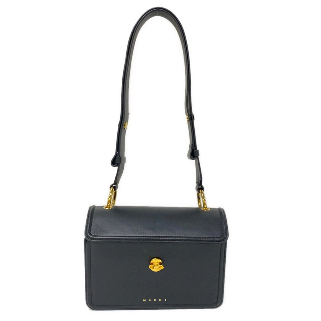 MARNI BEAT BLACK LIGHT BLUE MULTI LEATHER SHOULDER BAG (1 of 10)