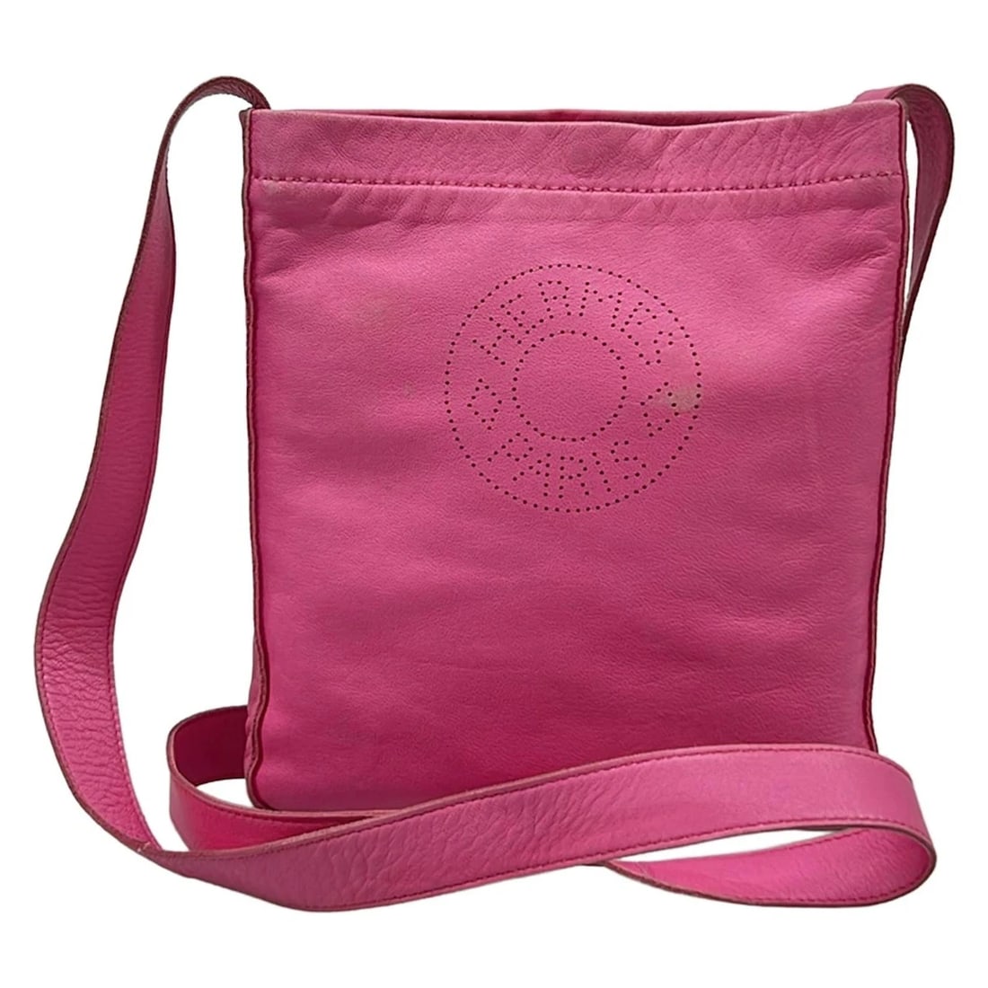 HERMES CLOU DE SELLE PINK AGNEAU MILO SHOULDER BAG (1 of 10)