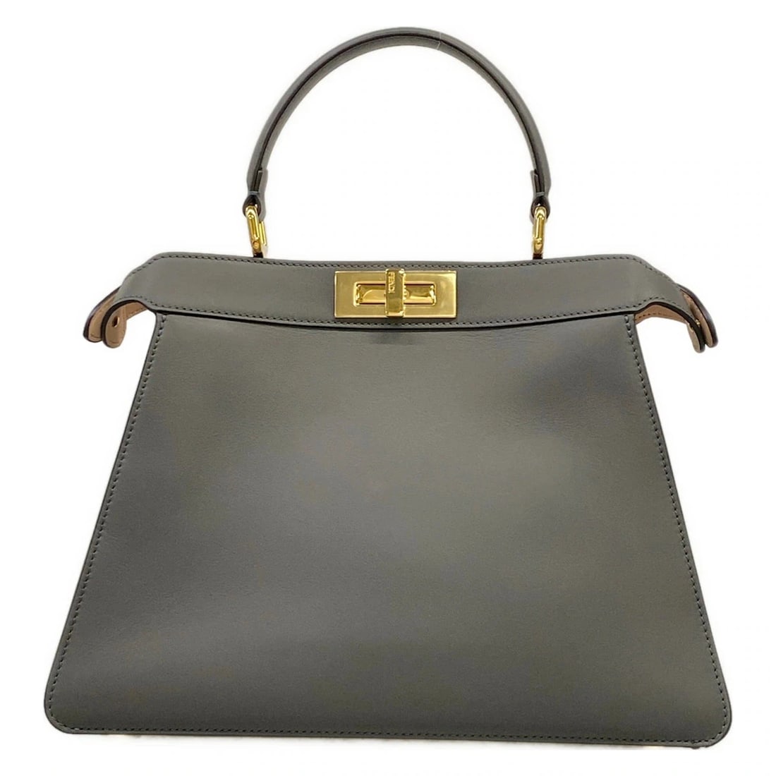 FENDI PEEKABOO I SEE U MEDIUMDARK GRAY NAPPA LEATHERHANDBAG: FENDI Peekaboo I See U MediumDark Gray Nappa LeatherHandbag Brand: FENDI Type/Style: Handbag Material: Exterior Material Nappa Leather Color: Exterior Color Dark Gray Size: Height : 9.65 inch (24.5 cm