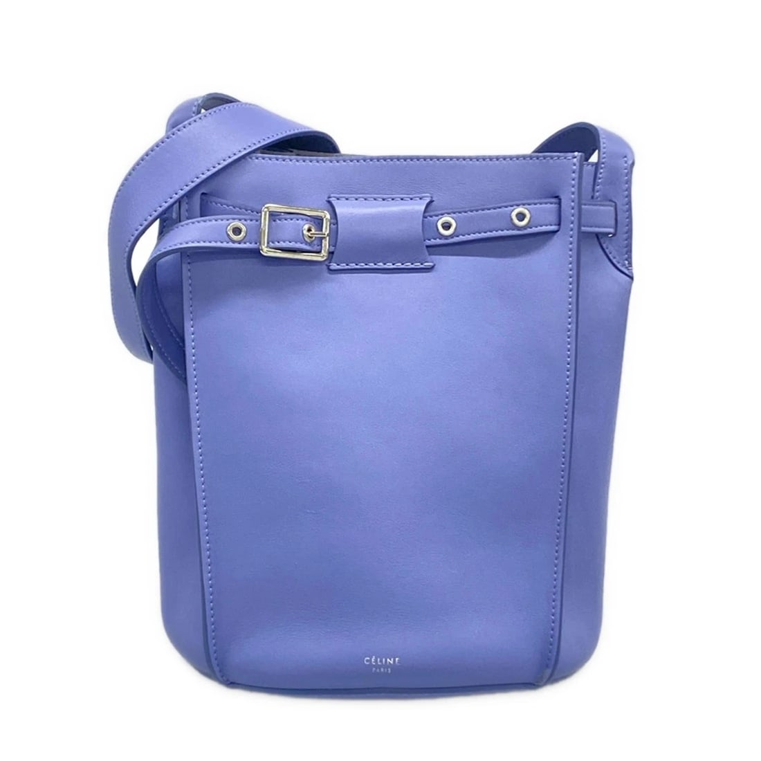 CELINE BIG BAG BUCKET BLUE LEATHER SHOULDER BAG (1 of 10)