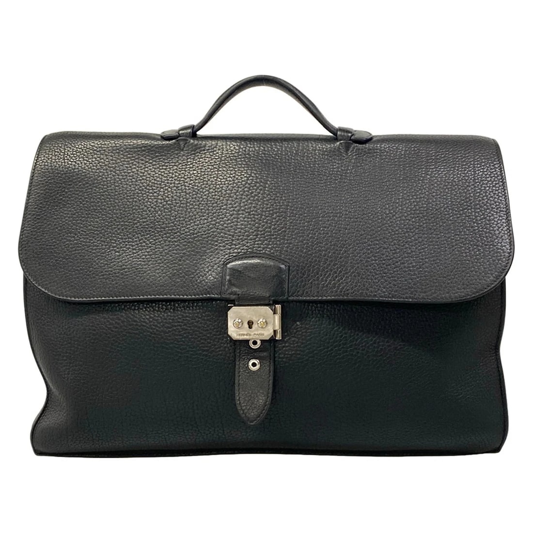 HERMES VACHETTE CRISPE FJORD SQUARE BUSINESS BAG (1 of 10)