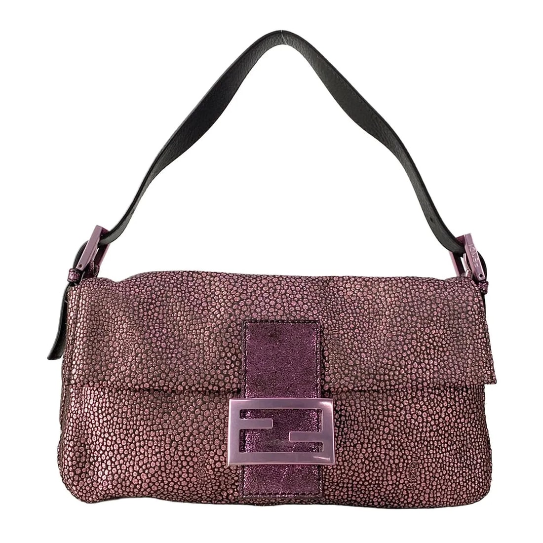 FENDI MAMA BUCKET PINK DARK BROWN HANDBAG (1 of 9)