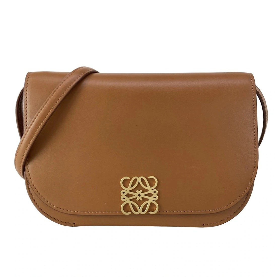 LOEWE GOYA ACCORDION CLUTCH BROWN LEATHER SHOULDER BAG: LOEWE Goya Accordion Clutch Brown Leather Shoulder Bag Brand: LOEWE Type/Style: Shoulder Bag Material: Exterior Material Leather Color: Exterior Color Brown Size: Height : 5.12 inch" (13 cm) Width: