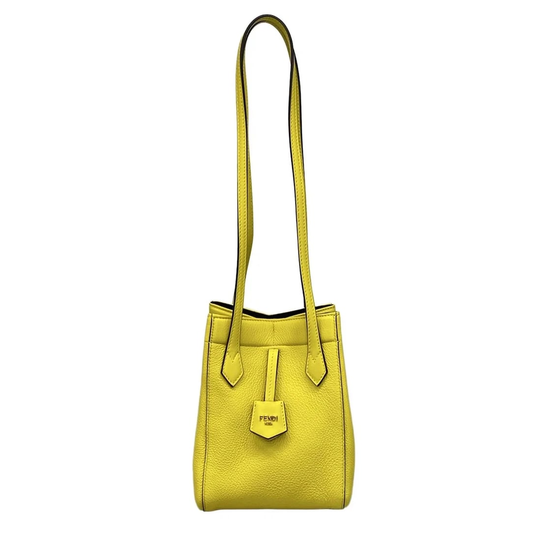 FENDI ORIGAMI SMALL YELLOW/POMELO LEATHER SHOULDER BAG: FENDI Origami Small Yellow/Pomelo Leather Shoulder Bag Brand: FENDI Type/Style: Shoulder Bag Material: Exterior Material Leather Color: Exterior Color Yellow/Pomelo Size: Height : 7.87 inch (20 cm) Wi