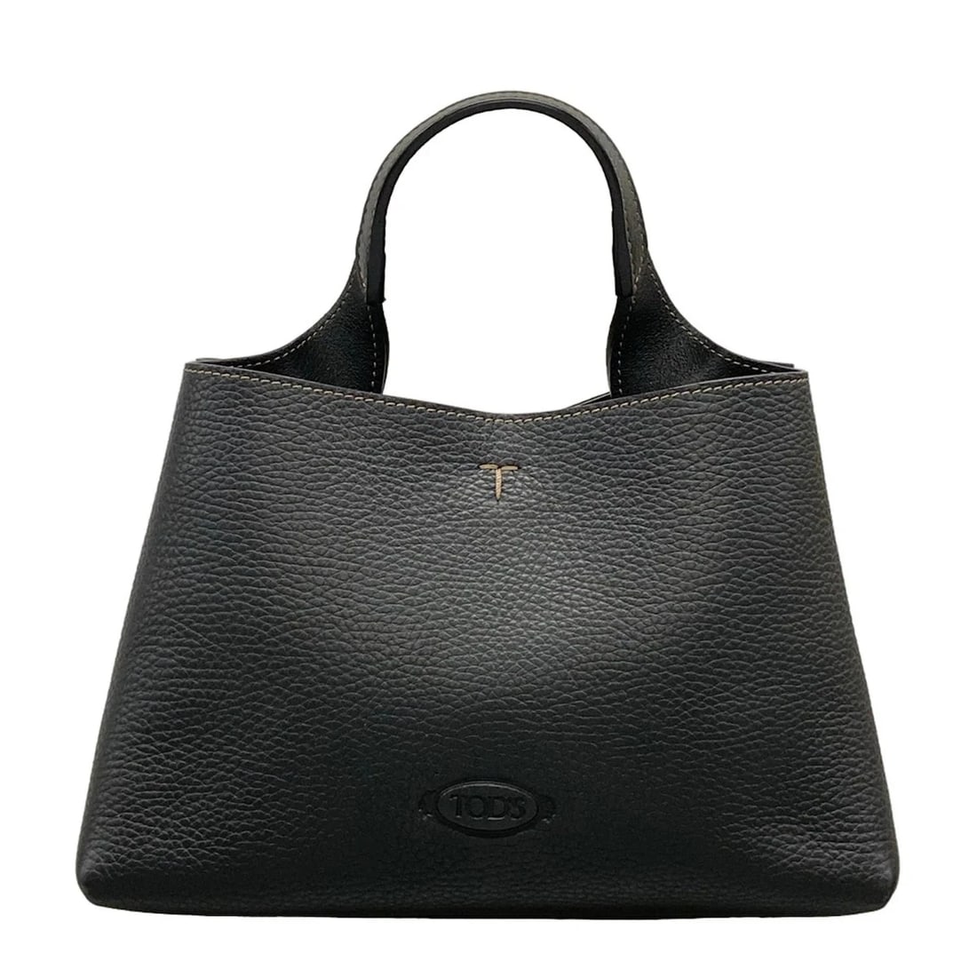 TOD'S T TIMELESS MICRO BLACK LEATHER HANDBAG (1 of 11)