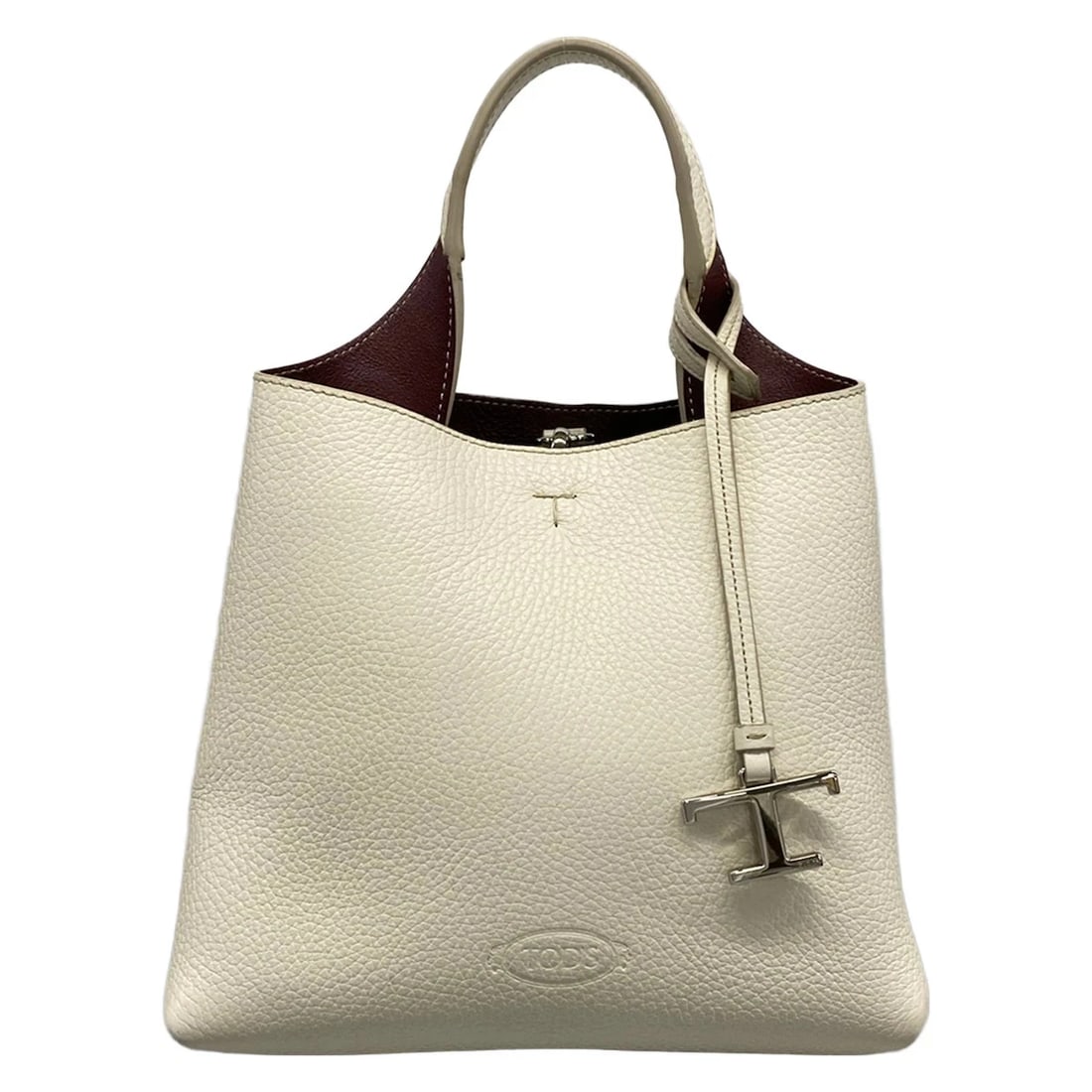 TOD'S T TIMELESS WHITE LEATHER HANDBAG: TOD'S T Timeless White Leather Handbag Brand: TOD'S Type/Style: Handbag Material: Exterior Material Leather Color: Exterior Color White Size: Height : 7.87 inch (20 cm) Width : 8.66 inch (22 cm) Depth