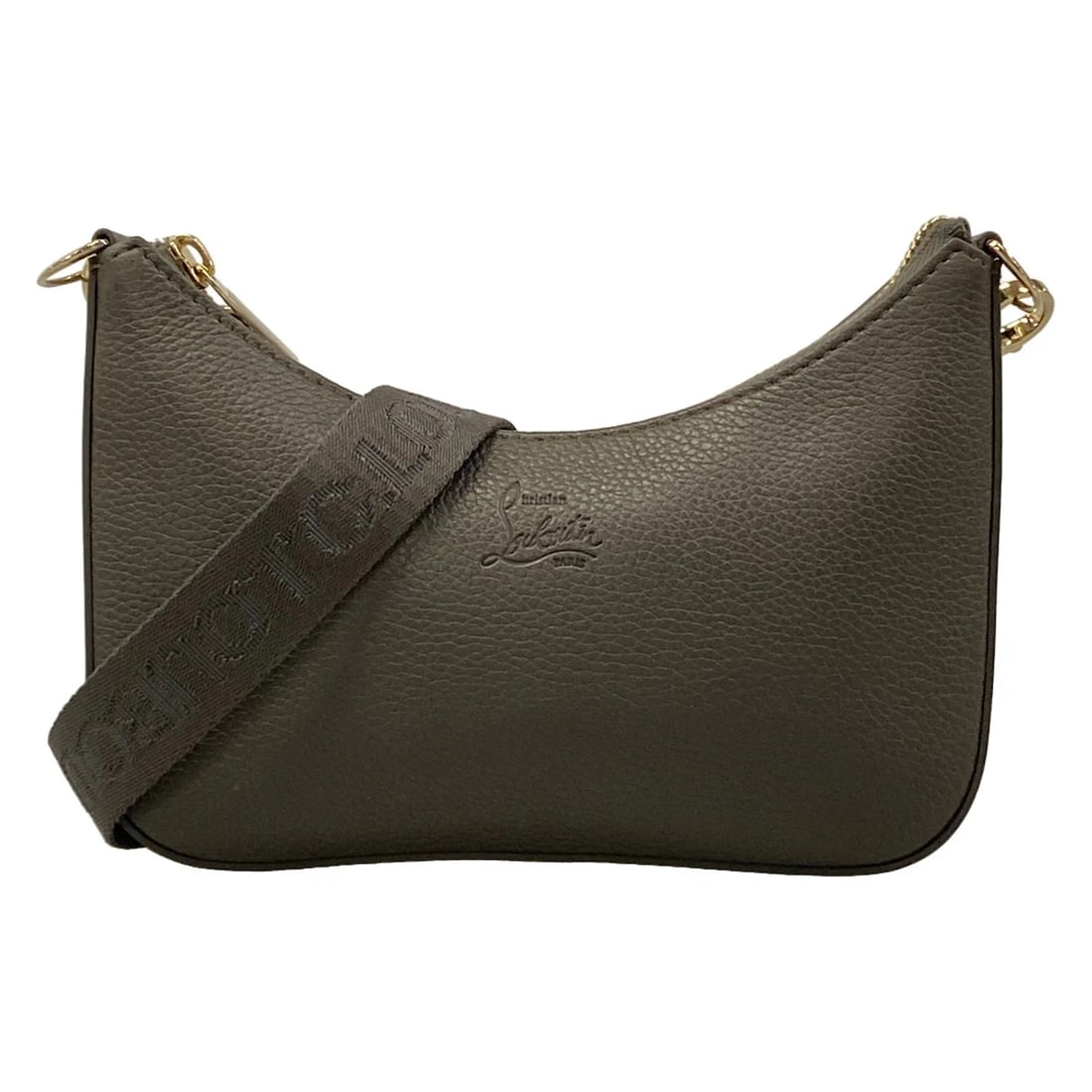 CHRISTIAN LOUBOUTIN RUBIRA GRAY LEATHER RUBBER HANDBAG: CHRISTIAN LOUBOUTIN Rubira Gray Leather Rubber Handbag Brand: CHRISTIAN LOUBOUTIN Type/Style: Handbag Material: Exterior Material Leather, Rubber Color: Exterior Color Gray Size: Height : 4.13 inch (1