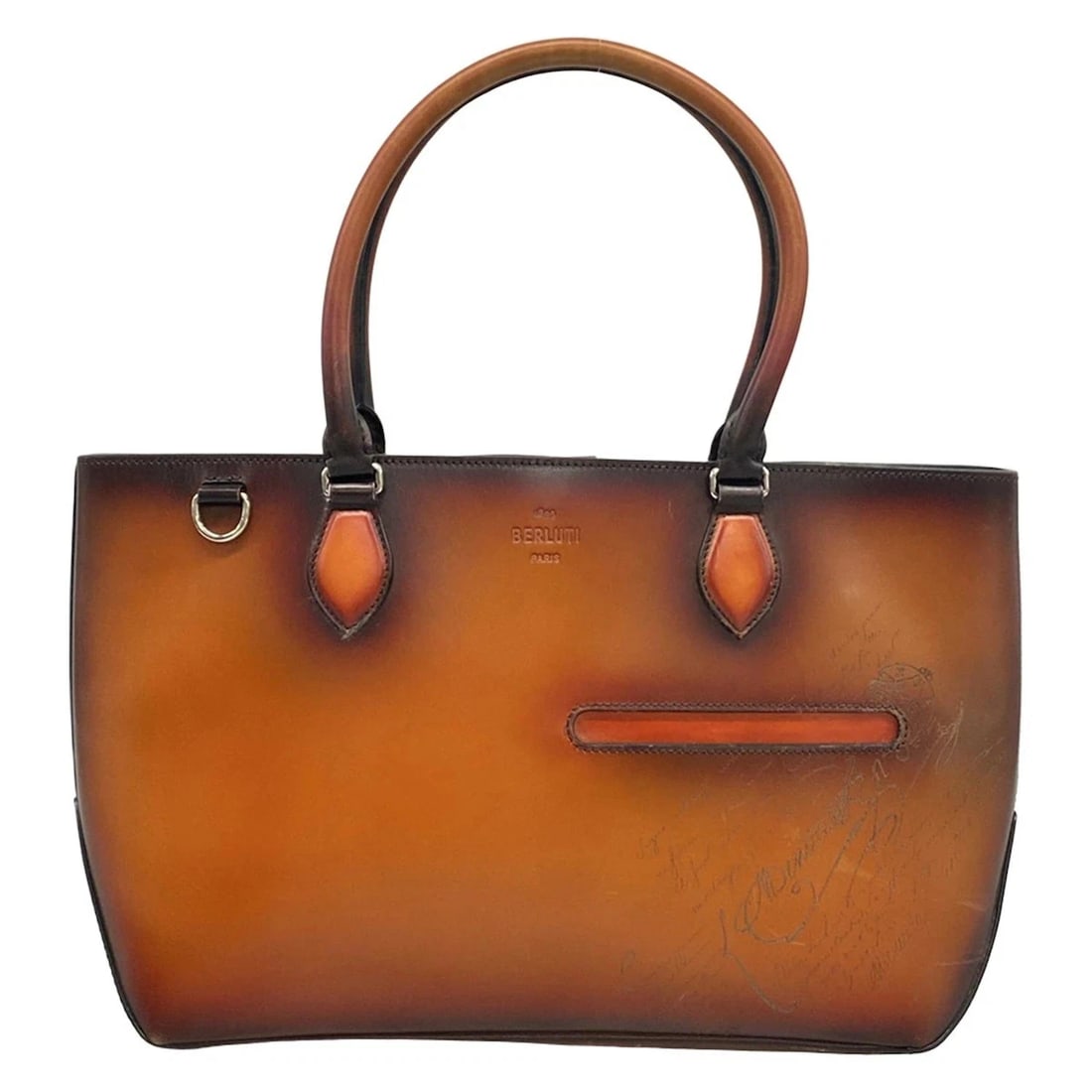 BERLUTI TOUJOURS BROWN LEATHER TOTE BAG: Berluti Toujours Brown Leather Tote Bag Brand: Berluti Type/Style: Tote Bag Material: Exterior Material Leather Color: Exterior Color Brown Size: Height : 9.84 inch (25 cm) Width : 17.52 inch (44.5 cm