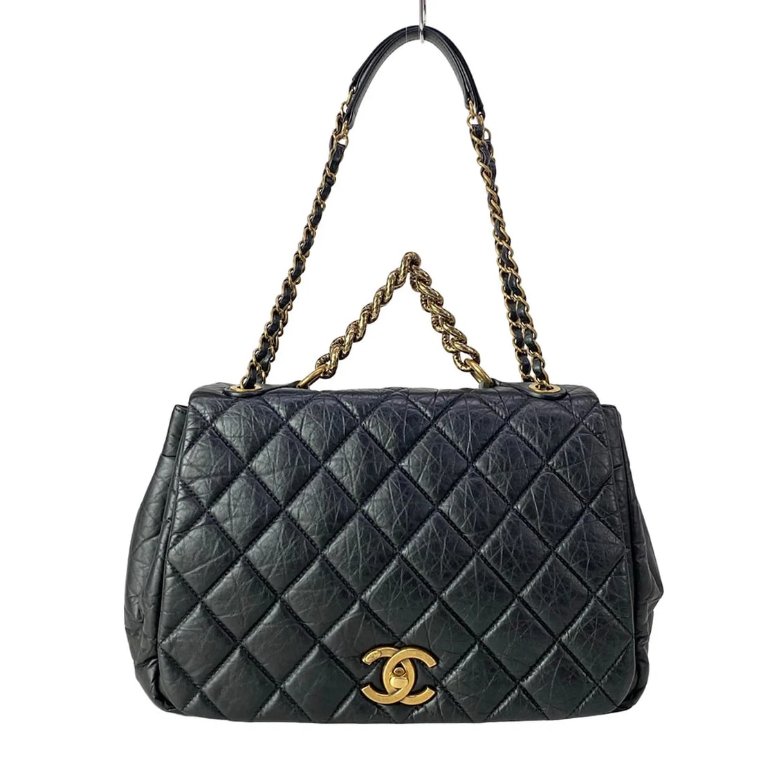 CHANEL MATELASSE BLACK CALFSKIN SHOULDER BAG: CHANEL Matelasse Black Calfskin Shoulder Bag Brand: CHANEL Type/Style: Shoulder Bag Material: Exterior Material Calfskin Color: Exterior Color Black Size: Height : 8.66 inch (22 cm) Width : 13.78 inch