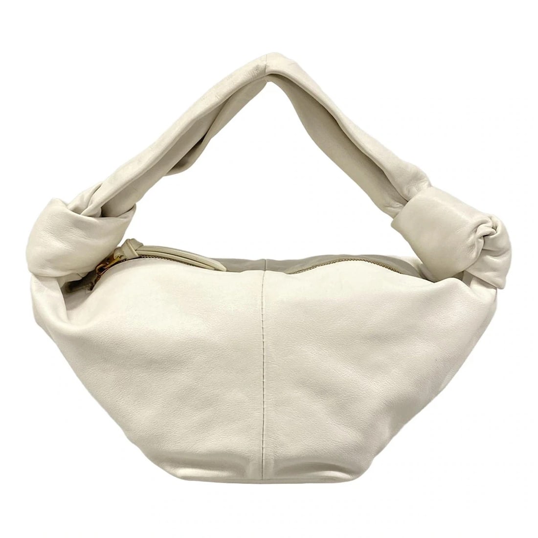 BOTTEGA VENETA DOUBLE KNOTWHITE LEATHER HANDBAG: BOTTEGA VENETA Double KnotWhite Leather Handbag Brand: BOTTEGA VENETA Type/Style: Handbag Material: Exterior Material Leather Color: Exterior Color White Size: Height : 4.33 inch (11 cm) Width : 3.94 