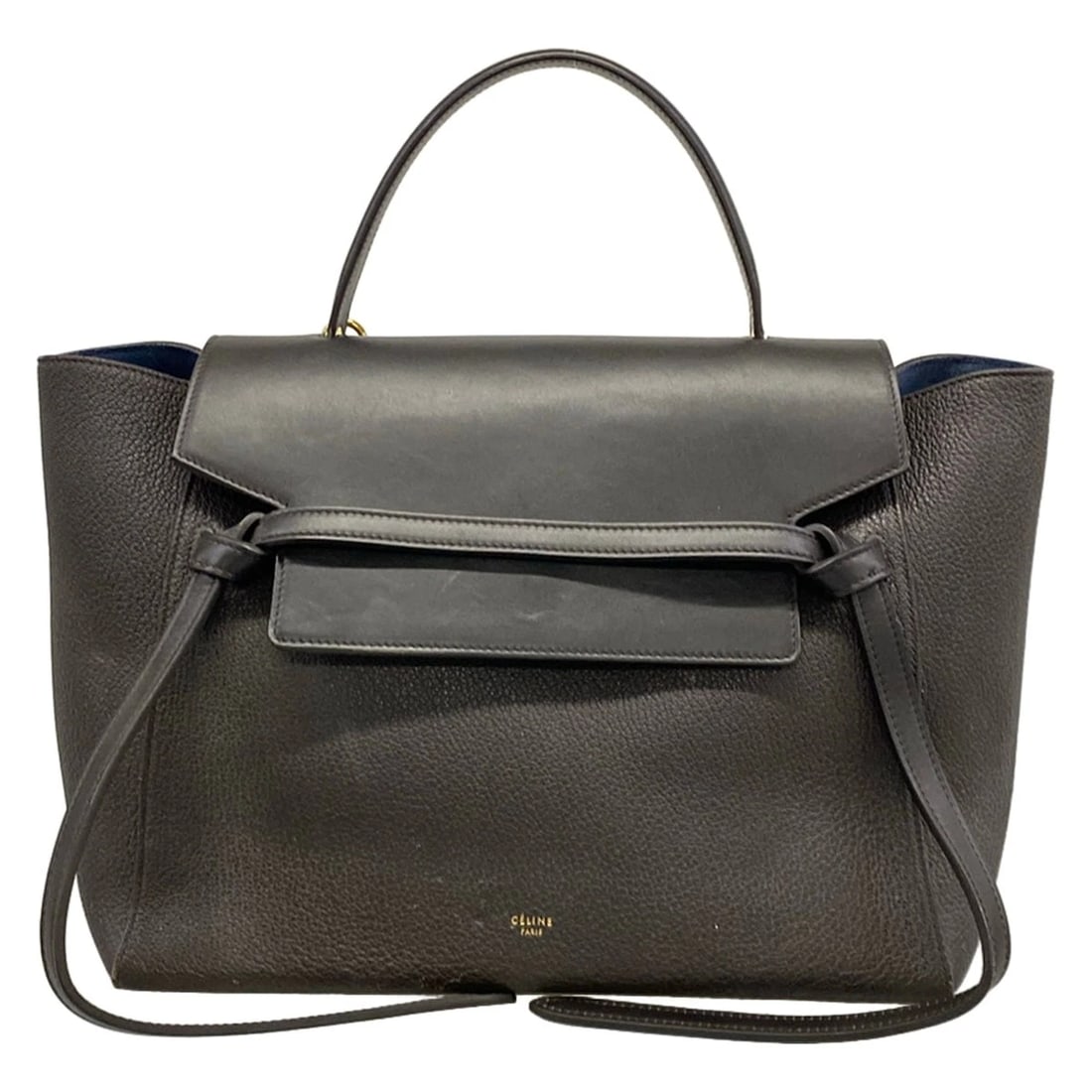 CELINE BELT BAG DARK TAUPE GRAINED CALFHANDBAG (1 of 12)