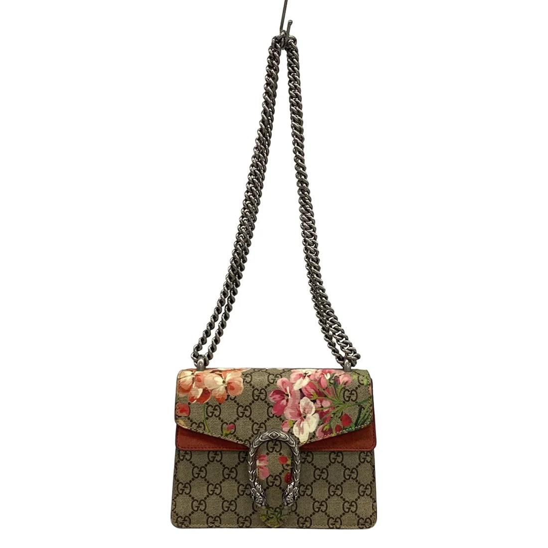 GUCCI DIONYSUS/GG BLOOMS BEIGE DARK BROWN SHOULDER BAG: GUCCI Dionysus/GG Blooms Beige Dark Brown Shoulder Bag Brand: GUCCI Type/Style: Shoulder Bag Material: Exterior Material PVC, Suede Color: Exterior Color Beige, Dark Brown, Multi Size: Height : 5.91 i