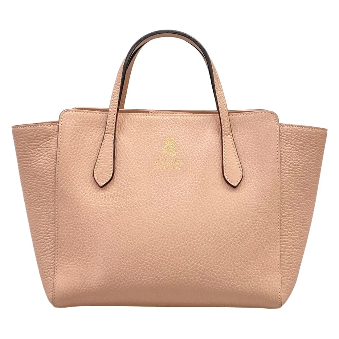 GUCCI SWING LIGHT PINK LEATHER TOTE BAG: GUCCI Swing Light Pink Leather Tote Bag Brand: GUCCI Type/Style: Tote Bag Material: Exterior Material Leather Color: Exterior Color Light Pink Size: Height : 7.67 inch(19.5 cm) Width : 8.66 inch (22 c