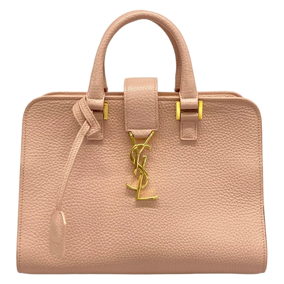 SAINT LAURENT PARIS BABY CABAS LIGHT PINK LEATHER HANDBAG (1 of 11)