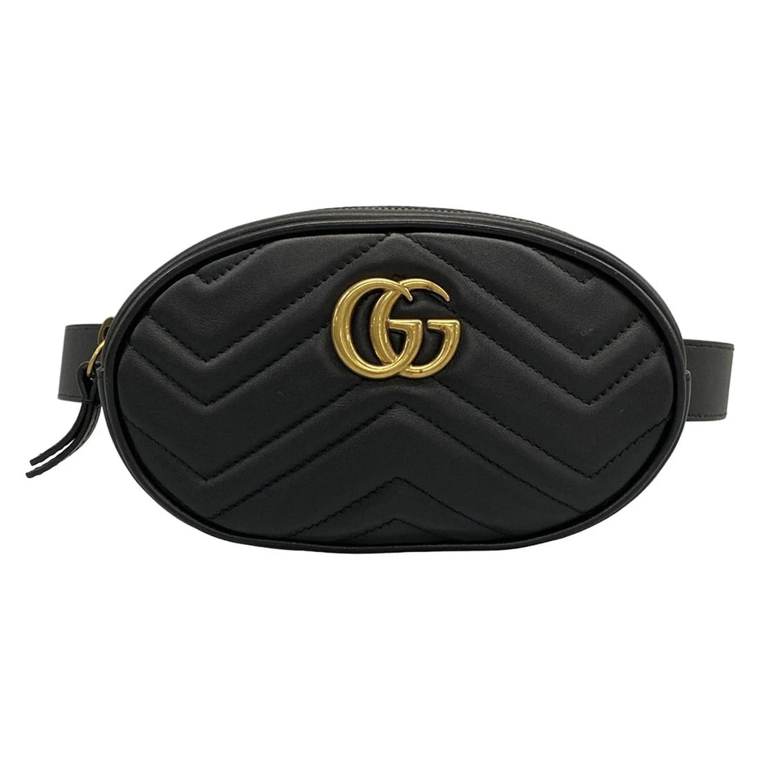 GUCCI GG MARMONT QUILTING LEATHER BUM BAG: GUCCI GG Marmont Quilting Leather Bum Bag Brand: GUCCI Type/Style: Bum Bag Material: Exterior Material Leather Color: Exterior Color Black Size: Height : 4.53 inch (11.5 cm) Width: 7.28" (18.5 cm) Dep