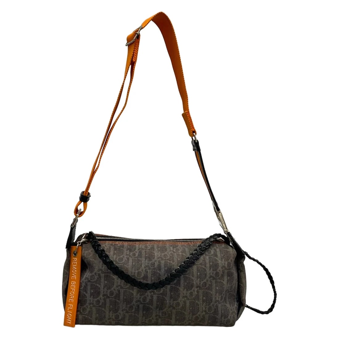 DIOR/CHRISTIAN LIGHT GRAY BLACK JACQUARD LEATHER (1 of 9)