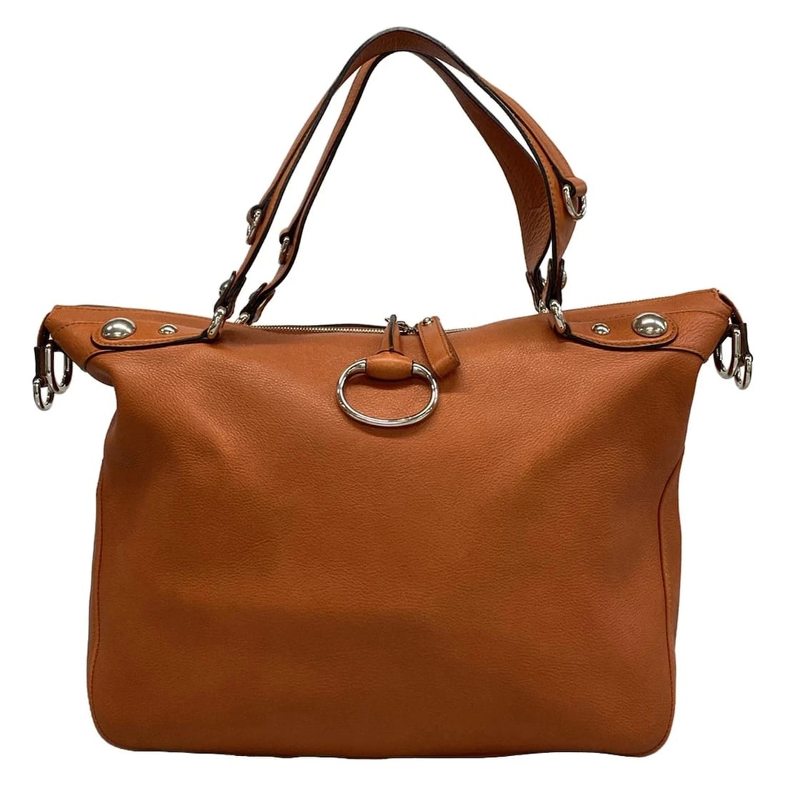 GUCCI ORANGE LEATHER HANDBAG: GUCCI Orange Leather Handbag Brand: GUCCI Type/Style: Handbag Material: Exterior Material Leather Color: Exterior Color Orange Size: Height : 12.6 inch (32 cm) Width : 15.35 inch (39 cm)18.11 inch (46