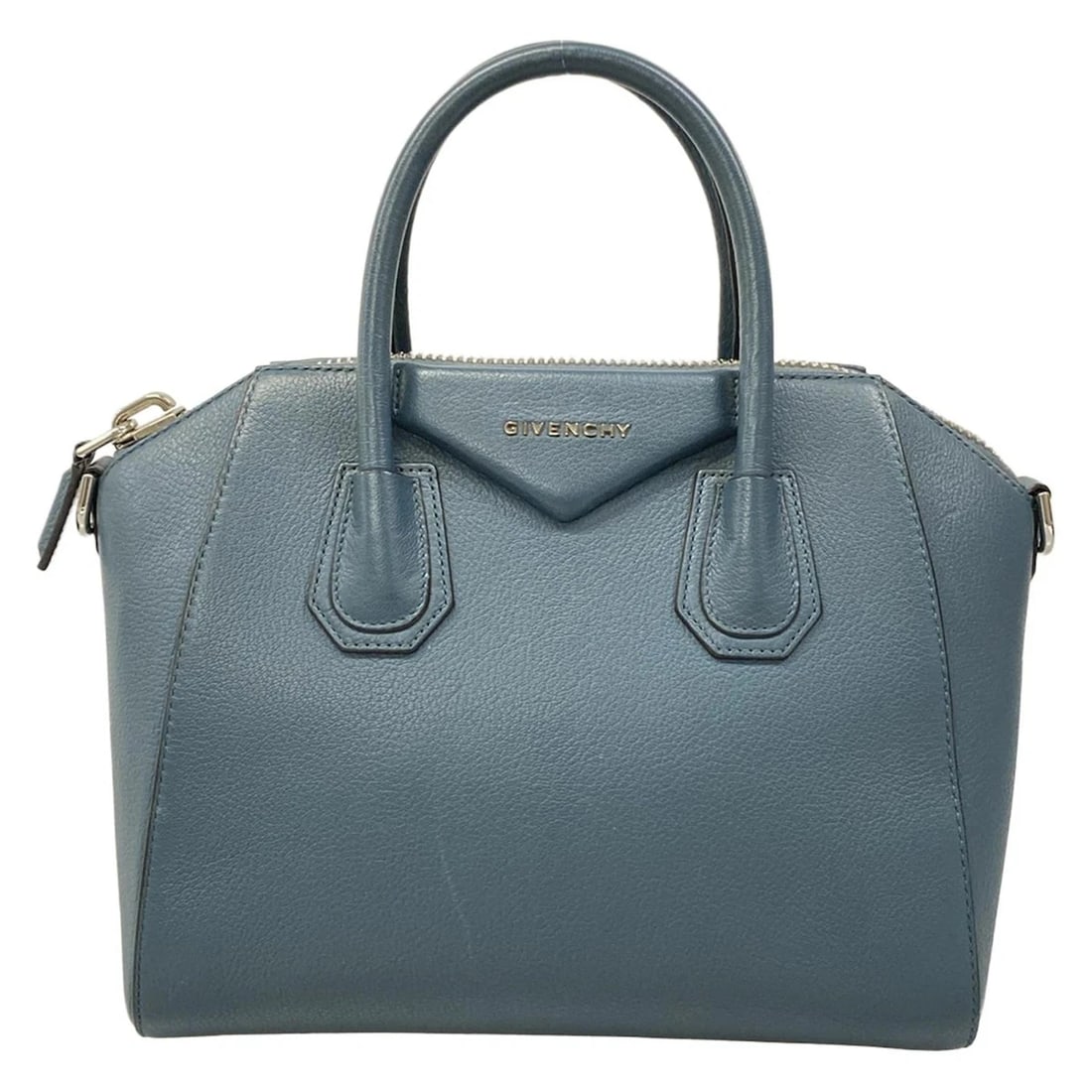 GIVENCHY ANTIGONA SMALL NAVY LEATHER HANDBAG (1 of 10)