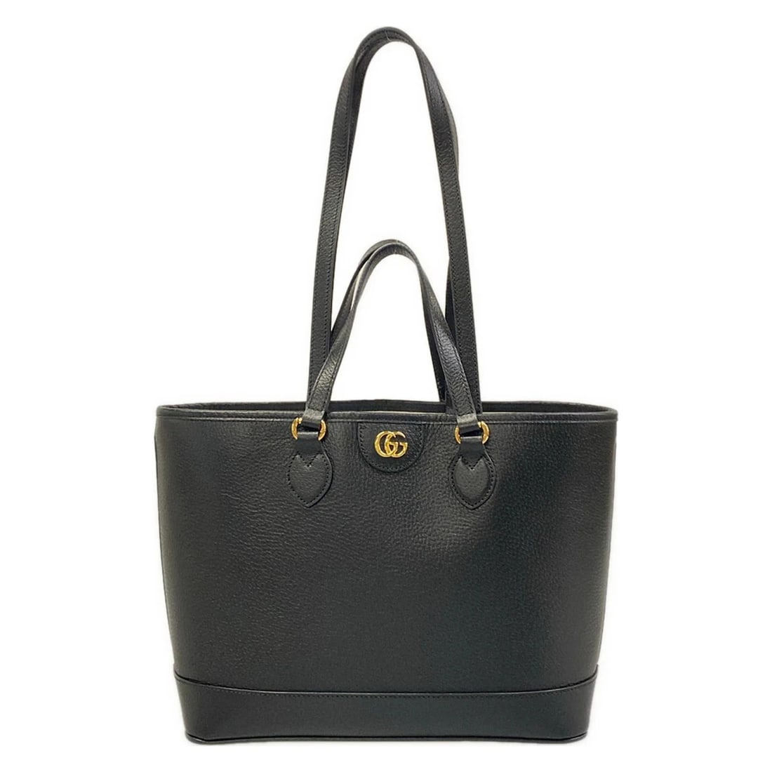 GUCCI DOUBLE G MEDIUM TOTE BAG BLACK LEATHERTOTE BAG: GUCCI Double G Medium Tote Bag Black LeatherTote Bag Brand: GUCCI Type/Style: Tote Bag Material: Exterior Material Leather Color: Exterior Color Black Size: Height : 9.65 inch (24.5 cm) Width : 12.01 