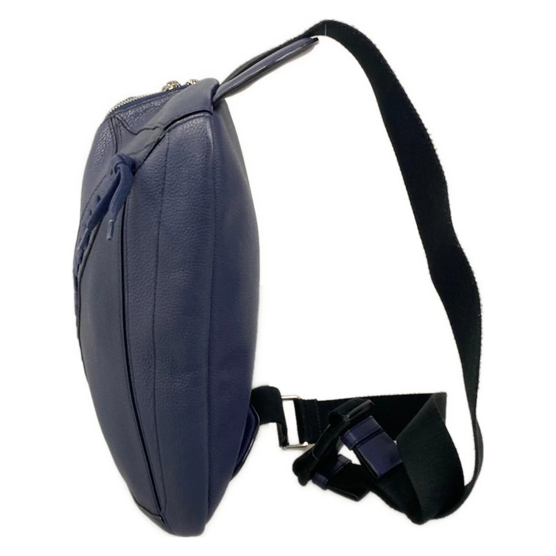 LOEWE PUZZLE SLING NAVY LEATHER BACKPACK - 4